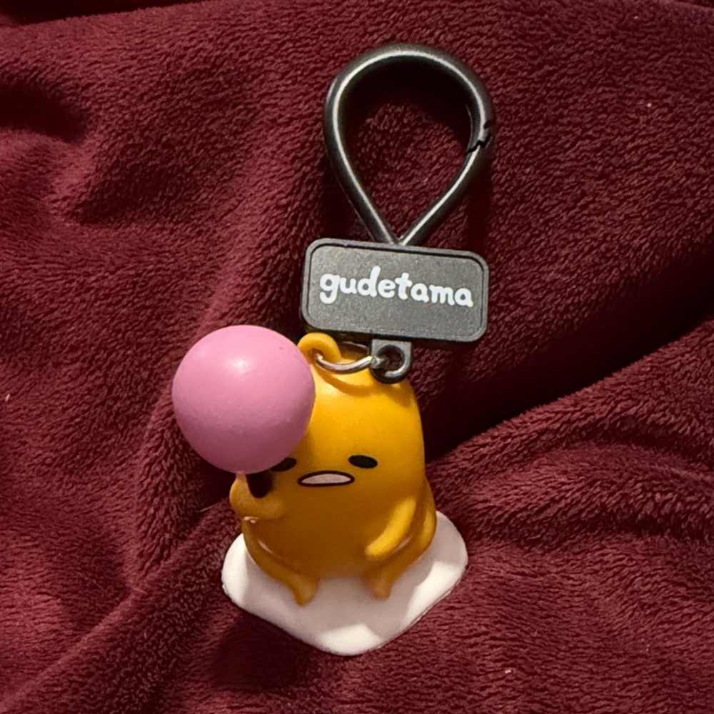 3 for $28 Gudetama Sanrio Backpack Keychain Figure Clip with BALLOON Dont Care